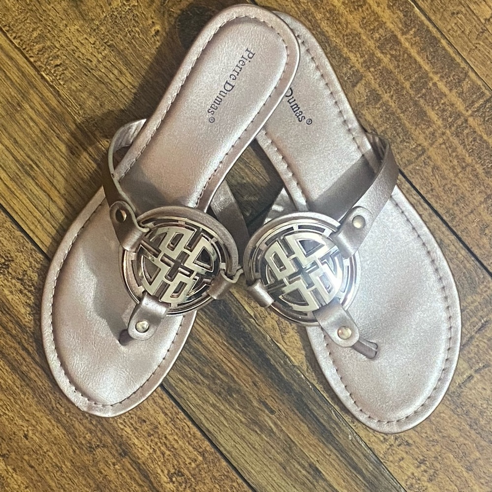 Rose gold sandals